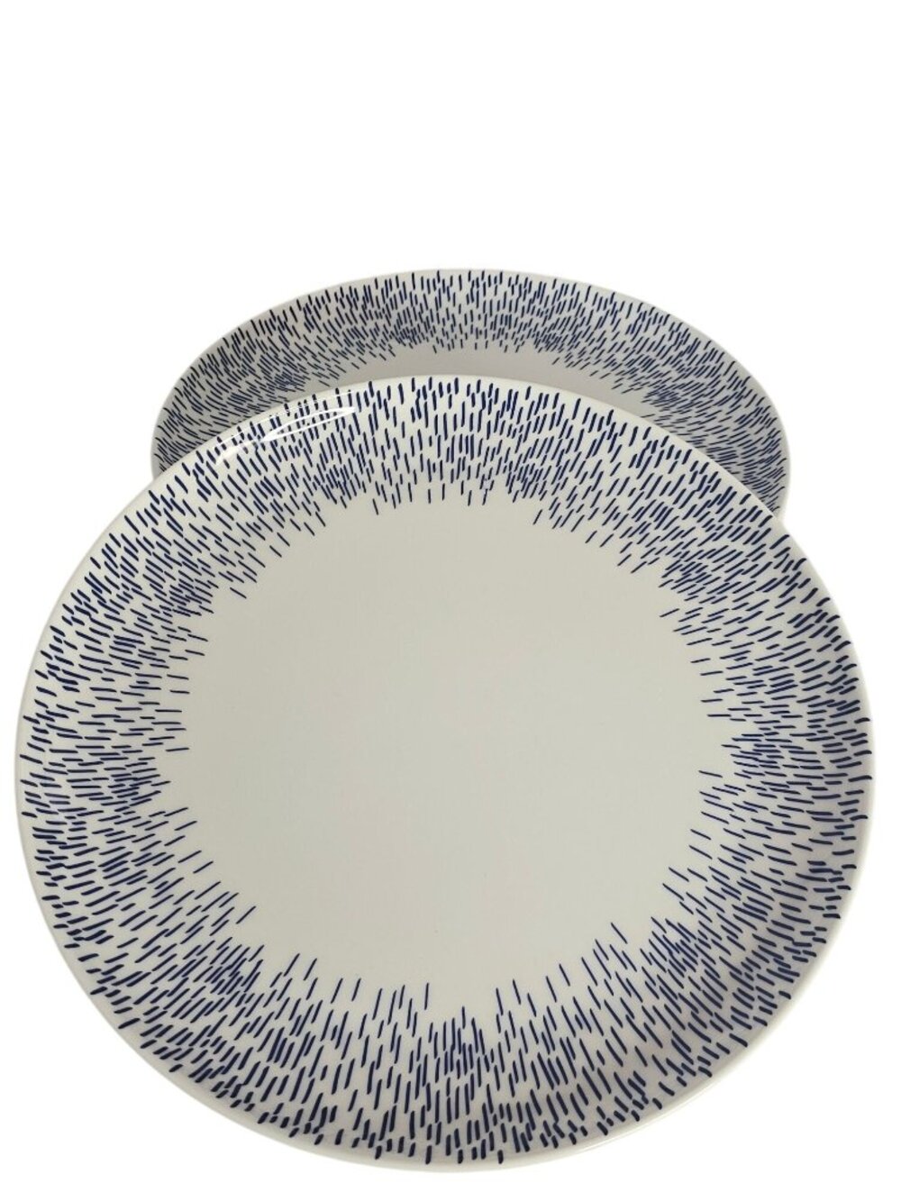 4 Mikasa Marina Dinner Plates Set blue white Bone China 10.5" dishwasher microwa